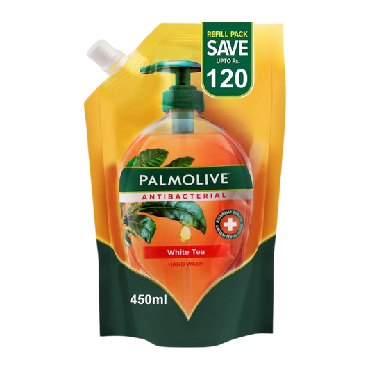 Palmolive Antibacterial White Tea Hand Wash Refill Pouch 450ml