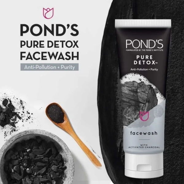 Ponds Pure Detox Anti-Pollution + Purity Face Wash With Charcoal 50g