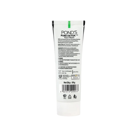 Ponds Pure Detox Anti-Pollution + Purity Face Wash With Charcoal 50g