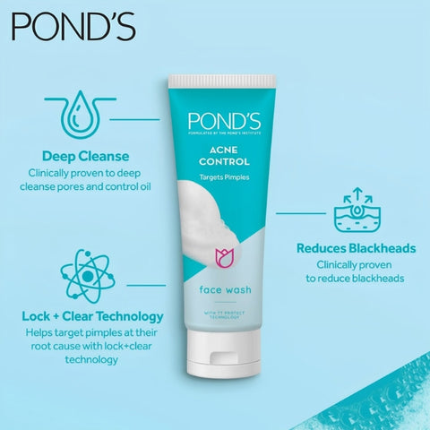 Ponds Acne Control Targets Pimples Face Wash 50g