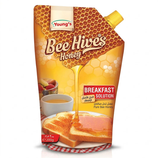 Pouch of Young’s Bee Hives Honey 200g