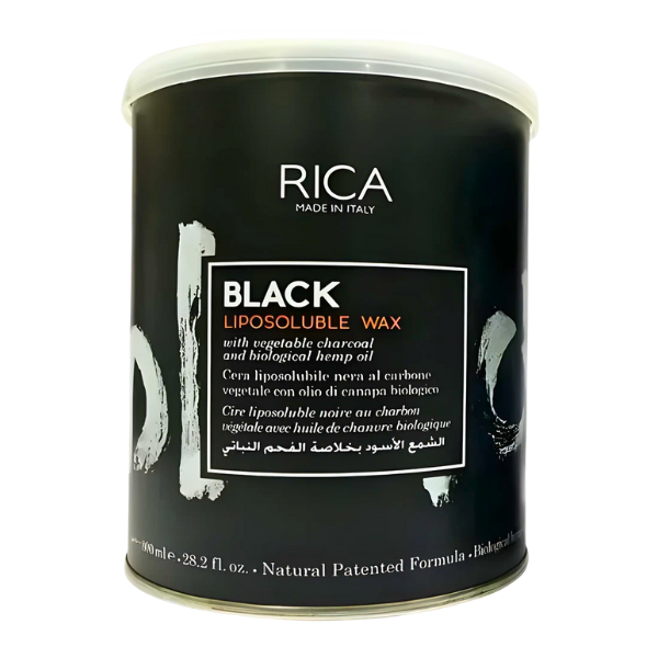 RICA LIPOSOLUBLE WAX BLACK 800GM