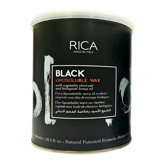 RICA LIPOSOLUBLE WAX BLACK 800GM
