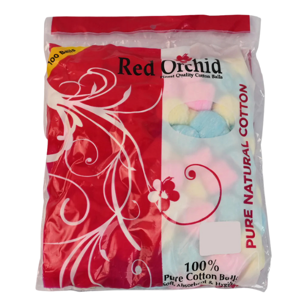 Red Orchid Cotton Balls Pcs