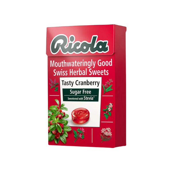 Ricola Tasty Cranberrry Sugar Free Tablets 45g