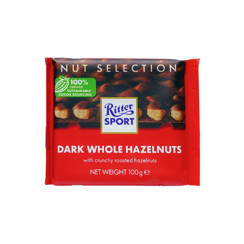Ritter Sport Dark Chocolate Whole Hazelnut 100g