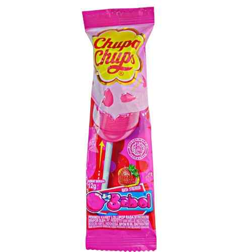 Chupa Chups Lollipop – Big Babol Strawberry Flavour, 12g