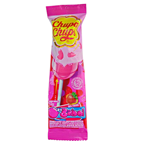 Chupa Chups Lollipop – Big Babol Strawberry Flavour, 12g