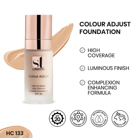 ST London Colour Adjust High Coverage Invisible Foundation SPF20 HC 133 30ML