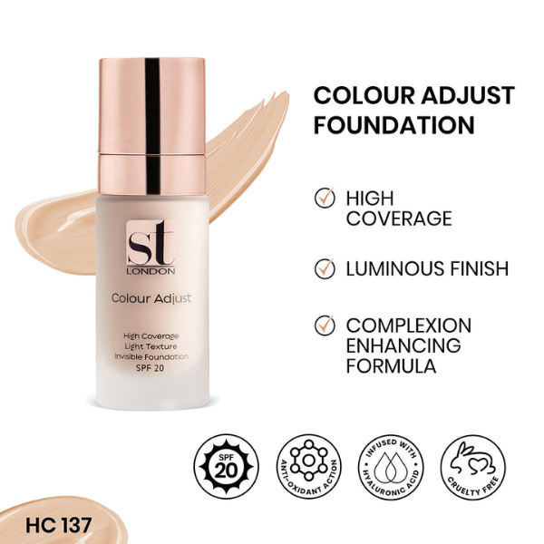 ST London Colour Adjust High Coverage Invisible Foundation SPF20 HC 137 30ml