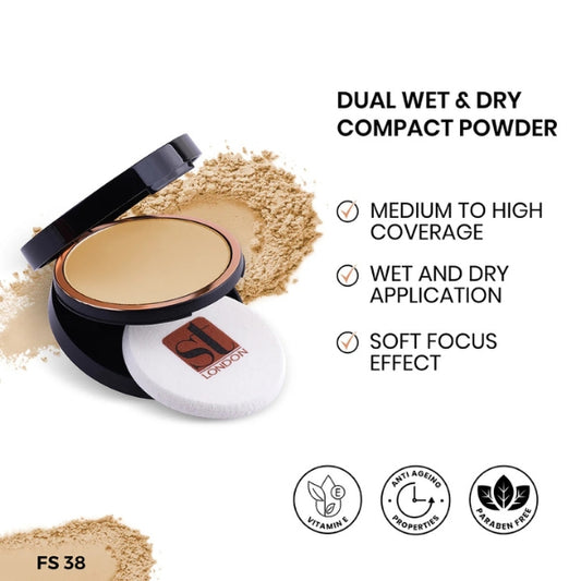 ST London Dual Wet & Dry Compact Powder FS 38 14Gm