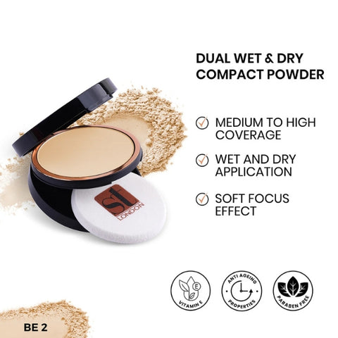 ST London Dual Wet & Dry Compact Powder SPF 15 14Gm