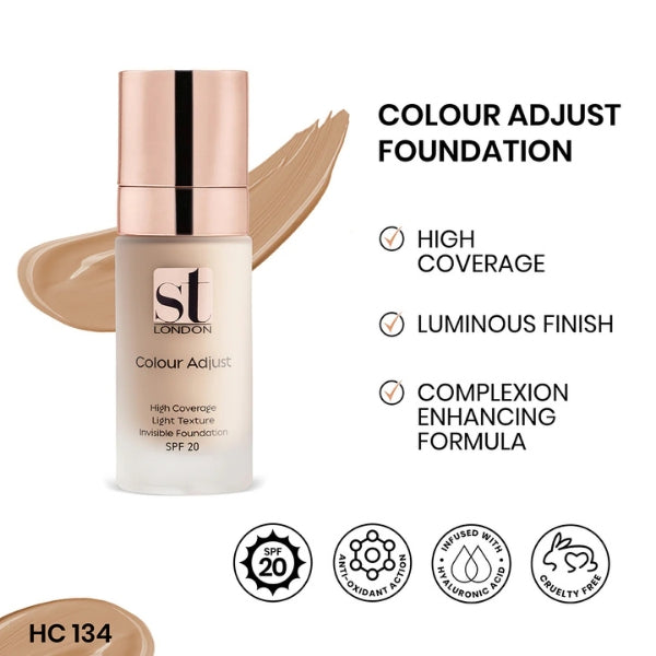ST London High Coverage Colour Adjust Foundation HC 134 SPF 15 30ml