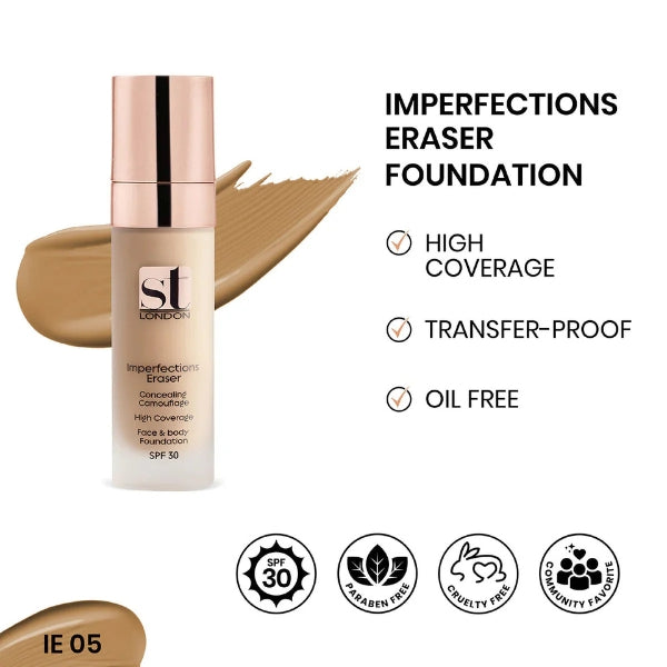 ST London Imperfection Eraser Foundation For Face & Body SPF 30 IE 05 30ml