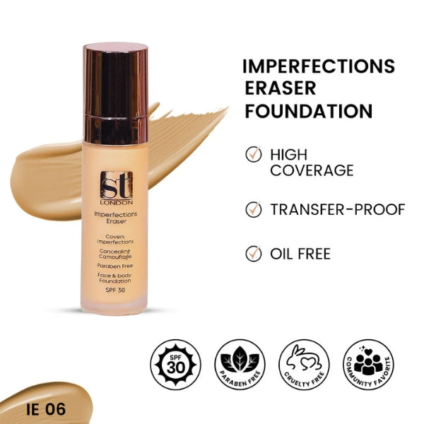 ST London Imperfection Eraser Foundation For Face & Body SPF 30 IE 06 30ml