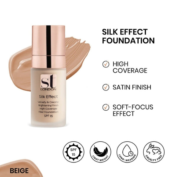 ST London Silk Effect Fluid Foundation Beige SPF 15 30ml