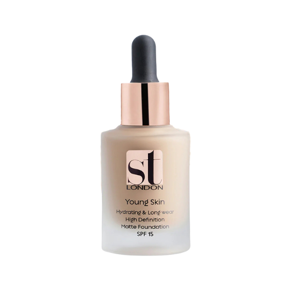 ST London Young Skin Matte Foundation Hydrating And Long Wear SPF 15 YS 03 30ml