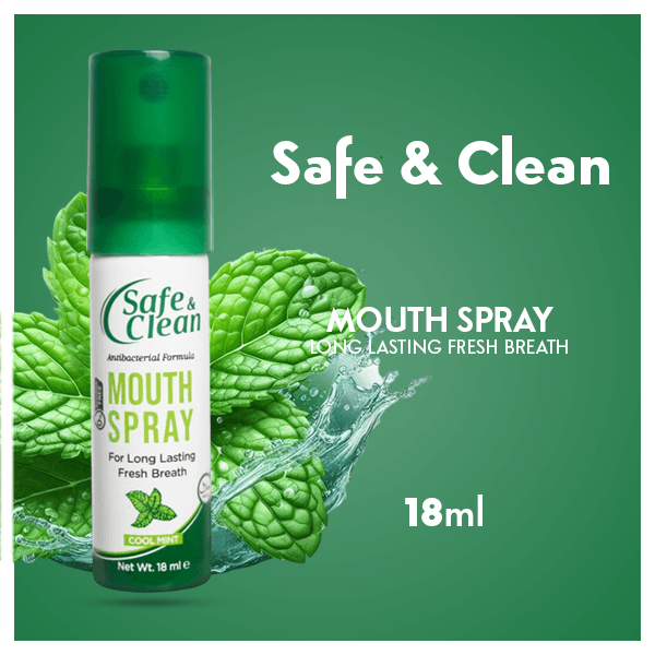 Safe And Clean Mouth Spray Cool Mint Flavour 18ml