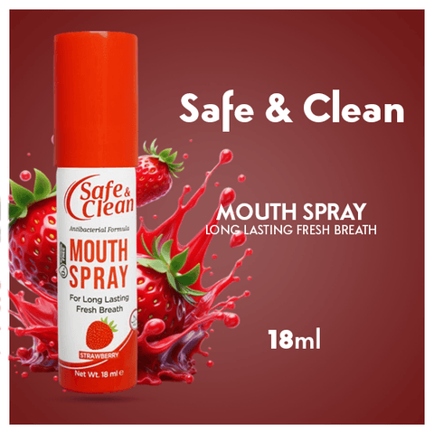 Safe And Clean Mouth Spray Strawberry Flavour 18ml