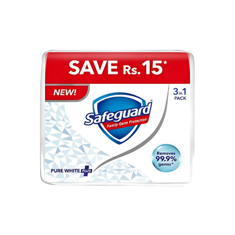Safeguard Soap Pure White Pack Of 3 125g
