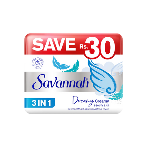 Savannah Beauty Soap Dreamy Creamy 3in1 Trio Pack 125g