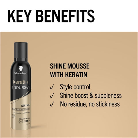 Schwarzkopf Keratin Mousse Hair Styling 250ml