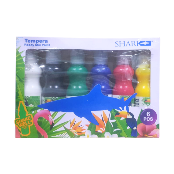 Shark Tempera Ready Mix Paint Set 6Pcs 50ml