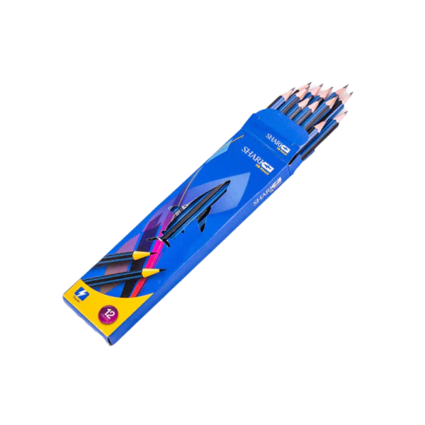 Shark Thunder HB Pencil With Eraser 12Pcs