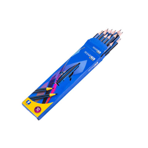 Shark Thunder HB Pencil With Eraser 12Pcs