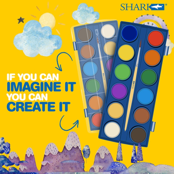 Shark Water Color Paints 12 Colors