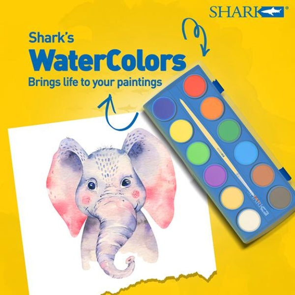 Shark Water Color Paints 12 Colors