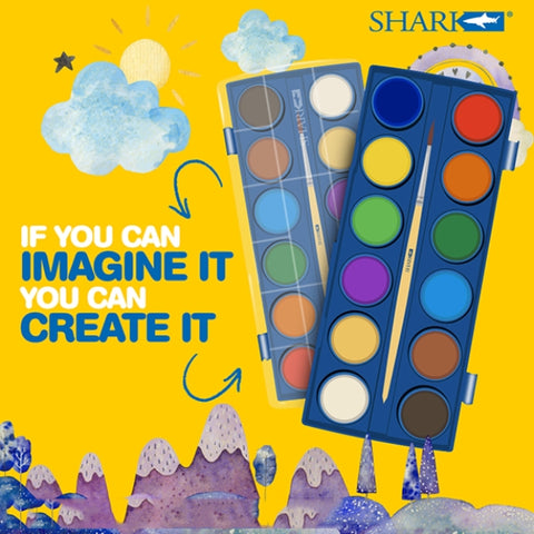Shark Water Color Paints 12 Colors