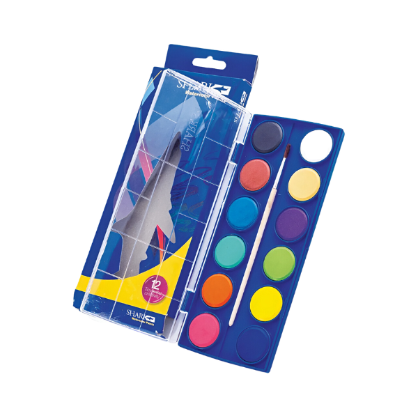 Shark Water Color Paints 12 Colors OC212