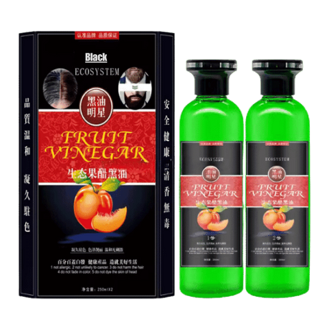 Shengfa Fruit Vinegar Black Hair Color Gel 250ml X 2