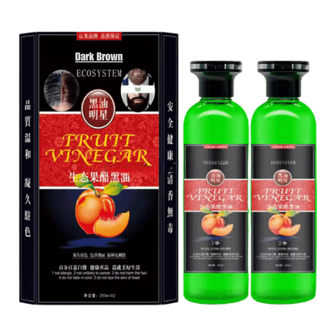 Shengfa Fruit Vinegar Dark Brown Hair Color Gel 250ml X 2