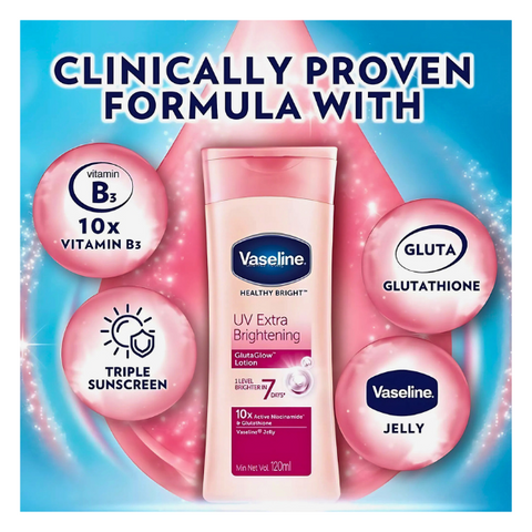 VASELINE HEALTHY BRIGHT UV LOTION 200ML