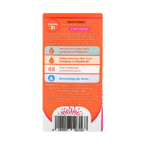 CREME 21 LUMI FRESH VITAMIN E CREAM 50ML