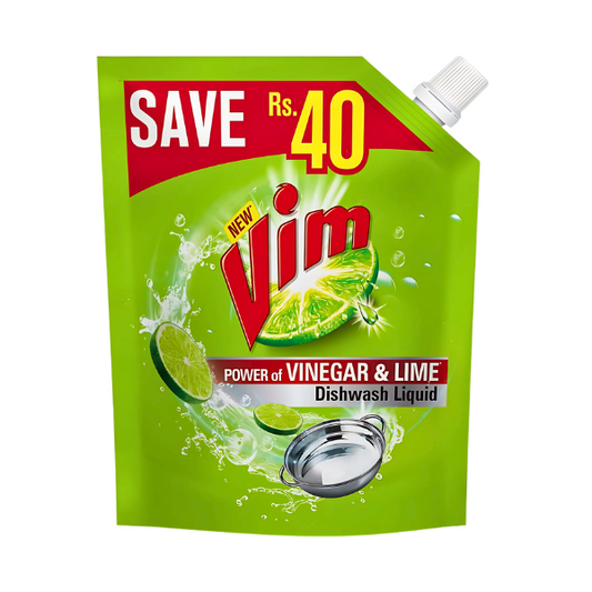 VIM VINEGAR & LIME DISHWASH LIQUID 450ML POUCH