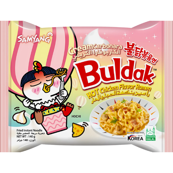 SAMYANG BULDAK CREAM CARBONARA NOODLE 140G
