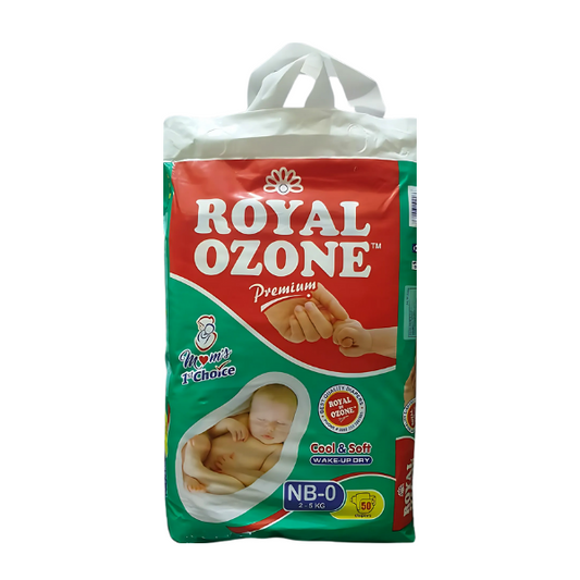 ROYAL OZONE PREMIUM DIAPER SIZE NB-0 2-5KG 50PCS