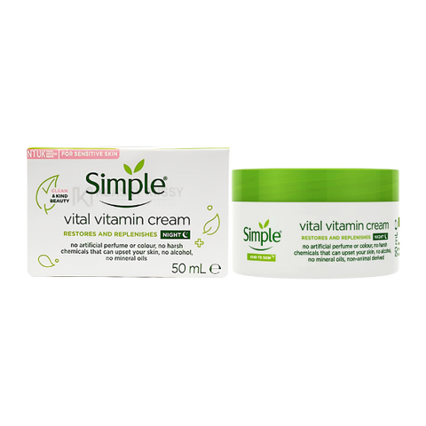 Simple Vital Vitamin Night Cream For Sensitive Skin 50ml