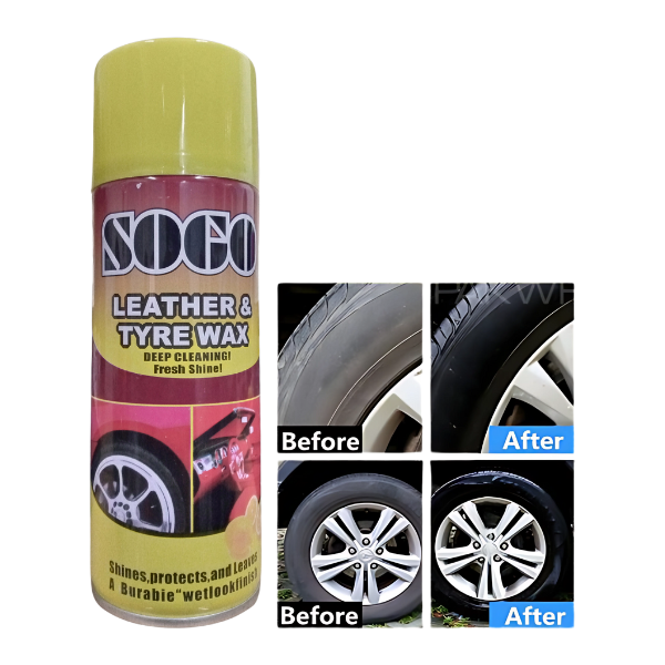 Sogo Leather And Tyre Wax Spray 250ml Lemon