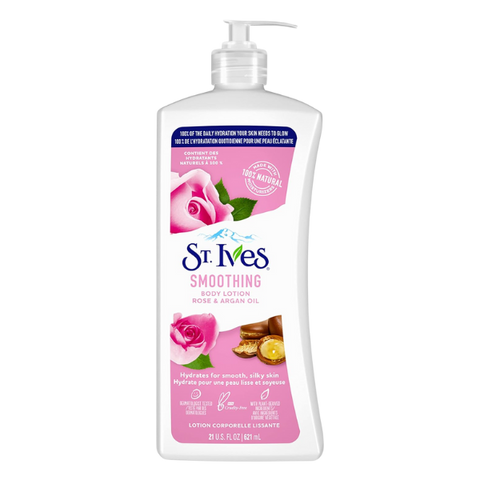 St. Ives Smoothing Rose & Argan Oil Body Lotion Cruelty Free 621ml