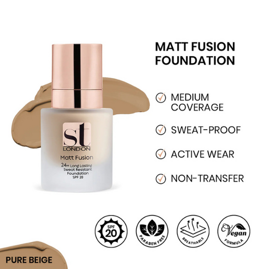 St London Matt Fusion Foundation Pure Beige SPF 20 30ml