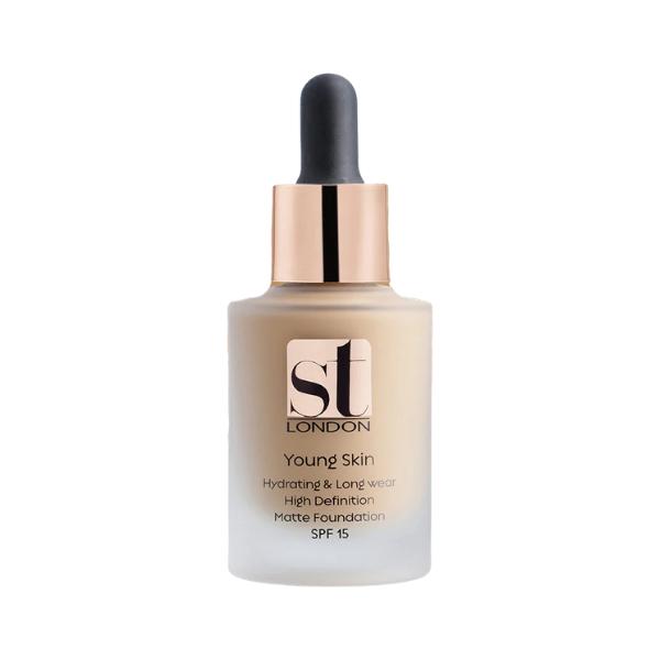 ST London Young Skin Matte Foundation Hydrating And Long Wear SPF 15 YS 02 30ml