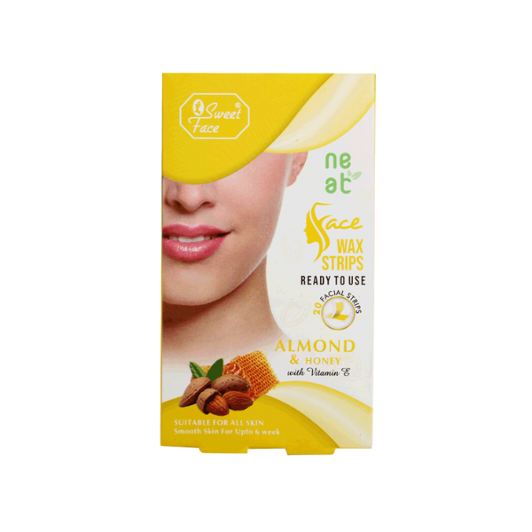 Sweet Face Almond & Honey With Vitamin E Face Wax Strips 20Pcs