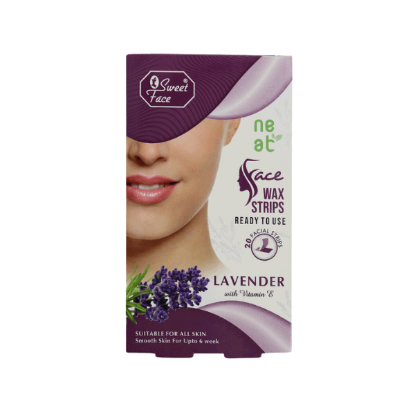 Sweet Face Lavender With Vitamin E Face Wax Strips 20Pcs