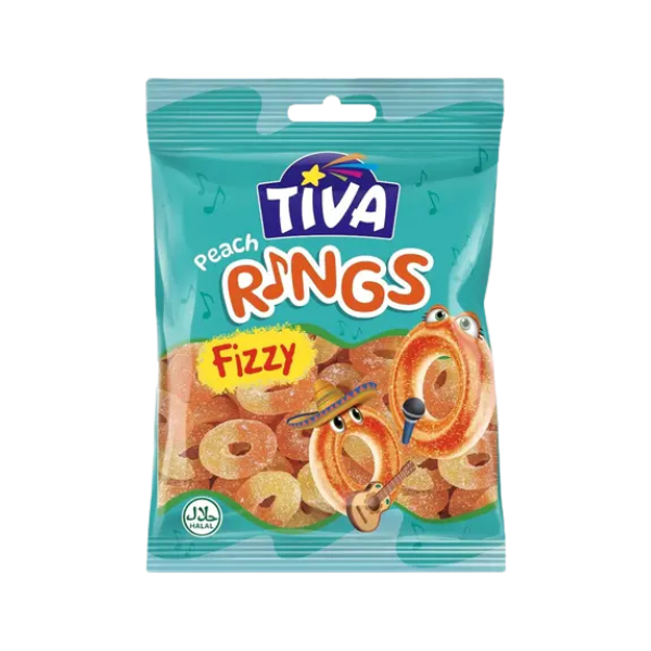 Tiva Fizzy Peach Rings Jelly 80g