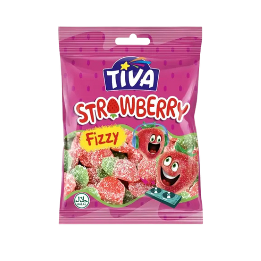 Tiva Fizzy Strawberry Jelly 80g