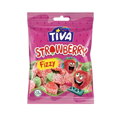 Tiva Fizzy Strawberry Jelly 80g